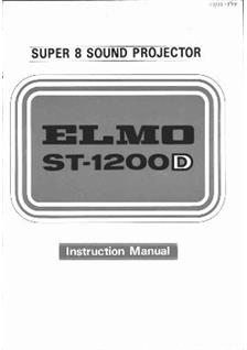 Elmo ST 1200 D manual. Camera Instructions.
